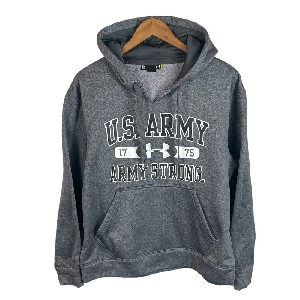 B7 Mens Under Armour Loose USA Army Strong Performance Hoodie Sweatshirt S